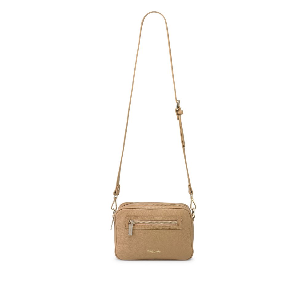 Női Russell And Bromley Dynamic Triple Zip Camera Crossbody Táska Barna | 839741ODU