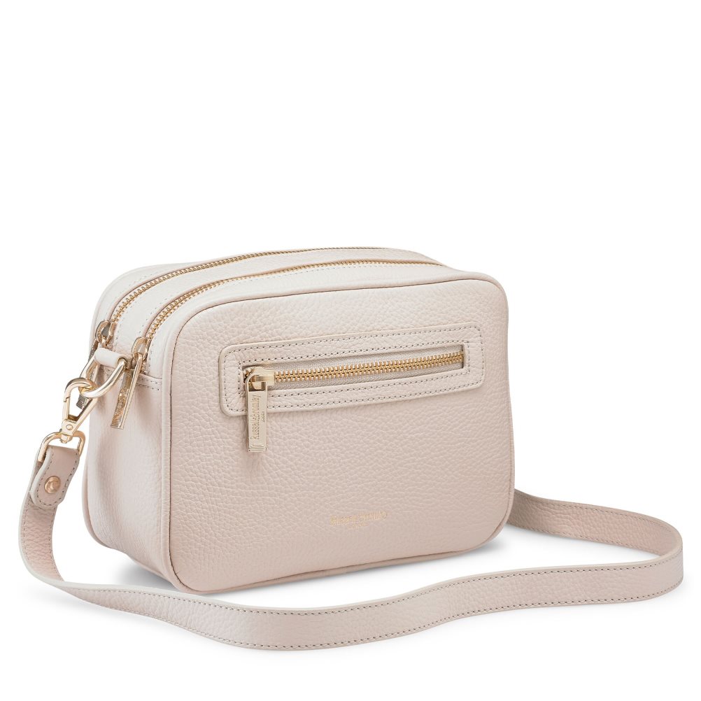 Női Russell And Bromley Dynamic Triple Zip Camera Crossbody Táska Rózsaszín | 986104UCS