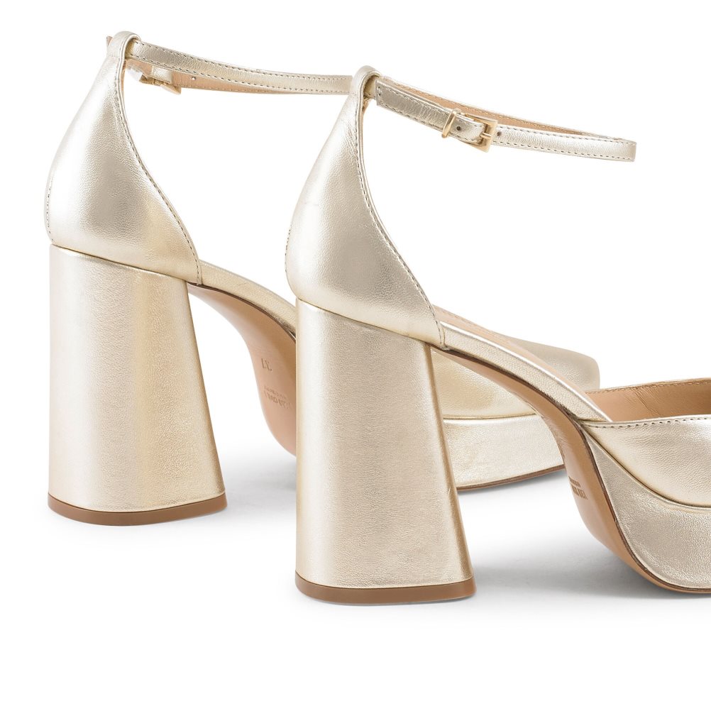 Női Russell And Bromley Flawless Extreme Platform Magassarkú Szandál Arany | 382496YFP