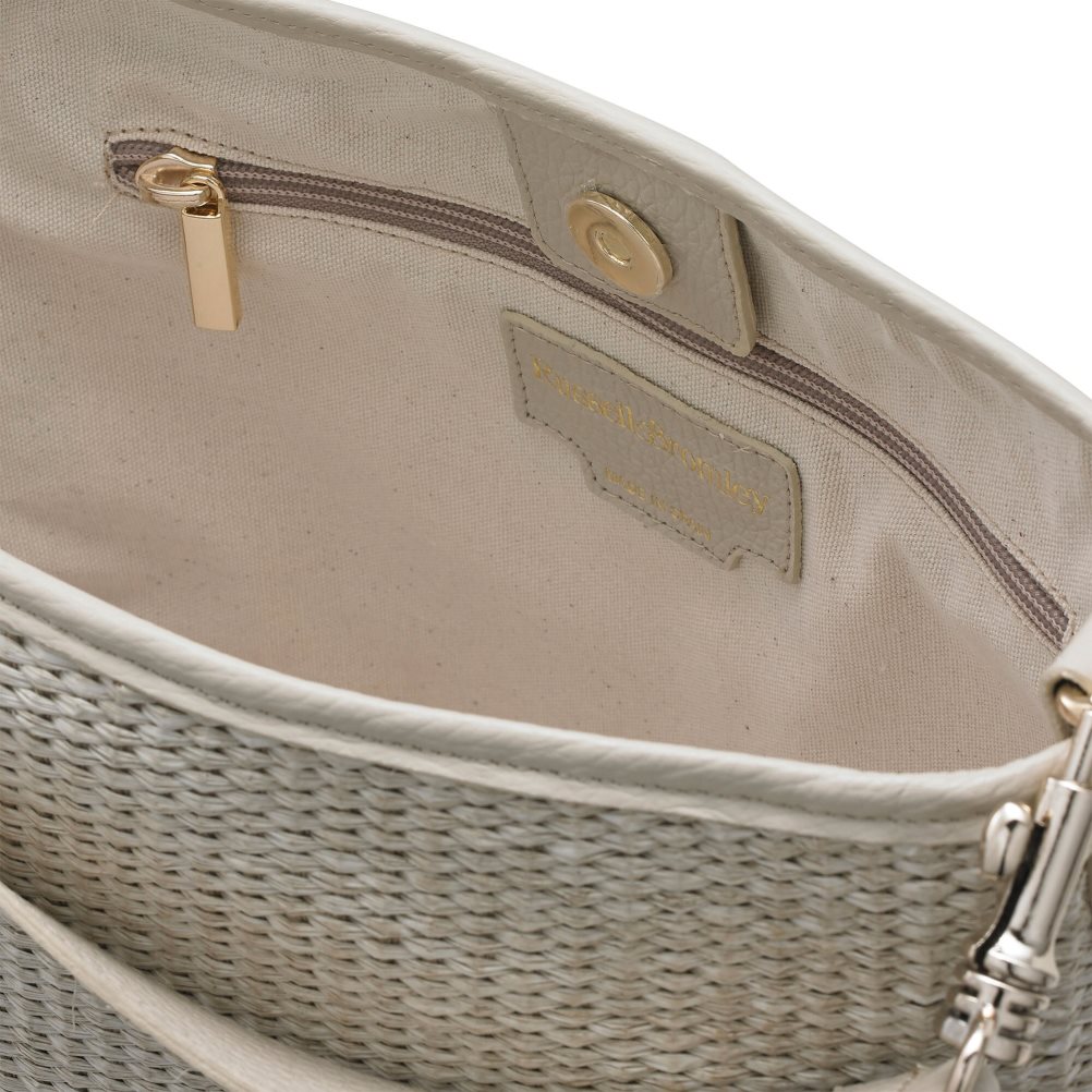 Női Russell And Bromley Getaway Soft Grab Crossbody Táska Krém | 295861PXC