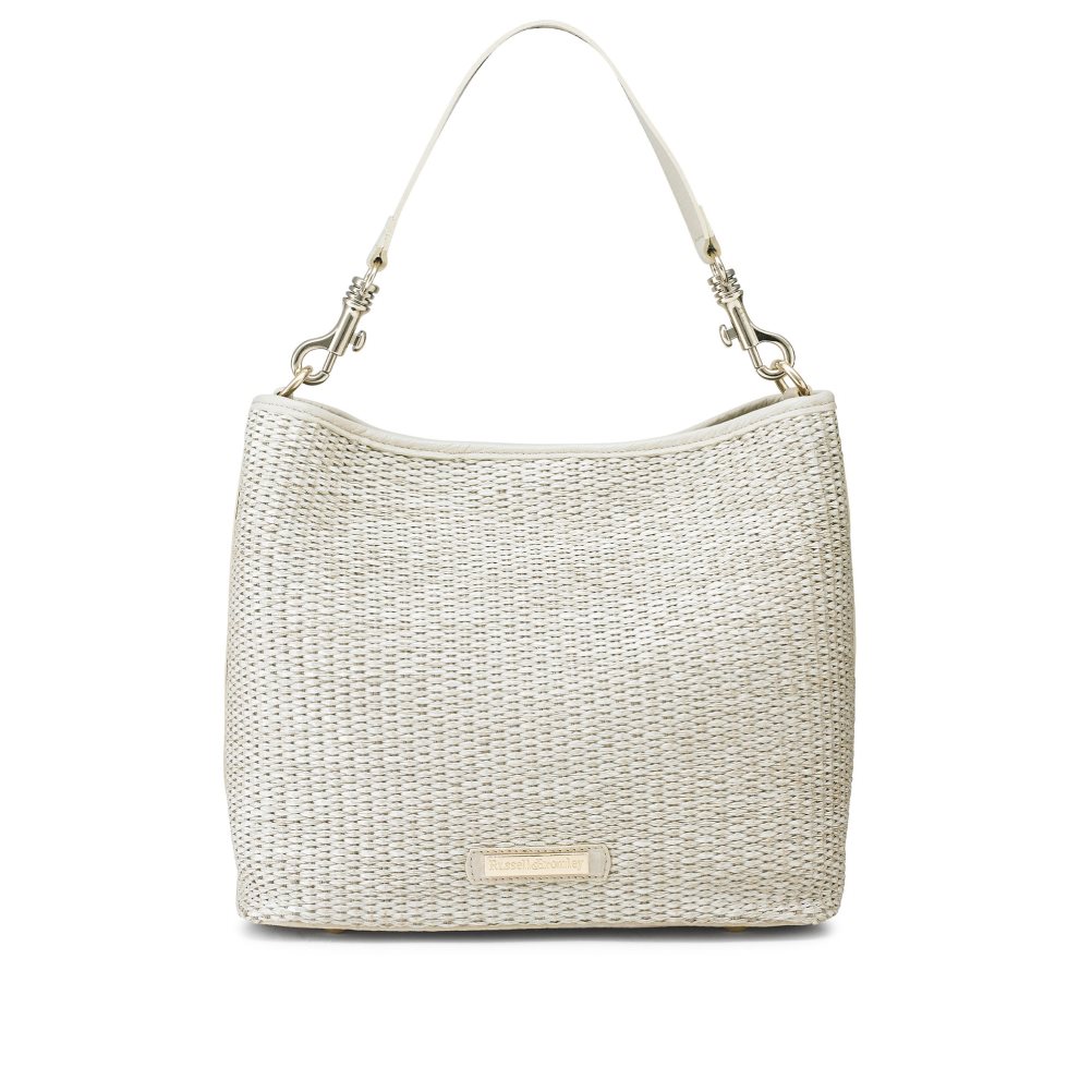 Női Russell And Bromley Getaway Soft Grab Crossbody Táska Krém | 295861PXC