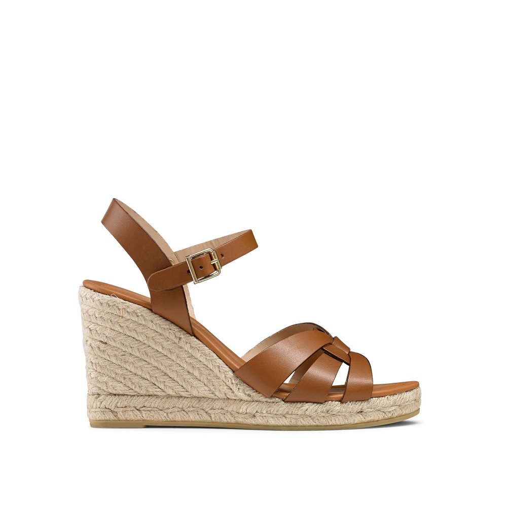 Női Russell And Bromley Headspin Woven Espadrille Éktalpú Cipő Barna | 986013PVM