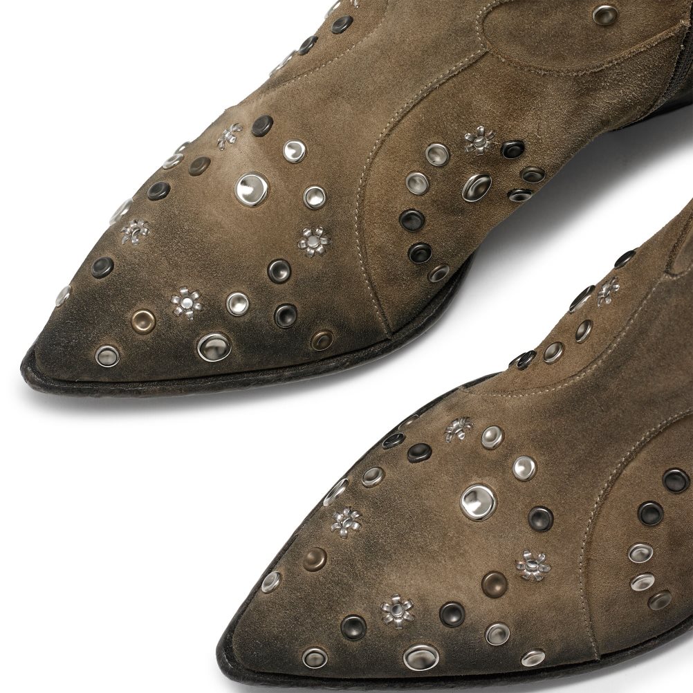 Női Russell And Bromley Howdy Embellished Western Bokacsizma Barna | 815092HMS