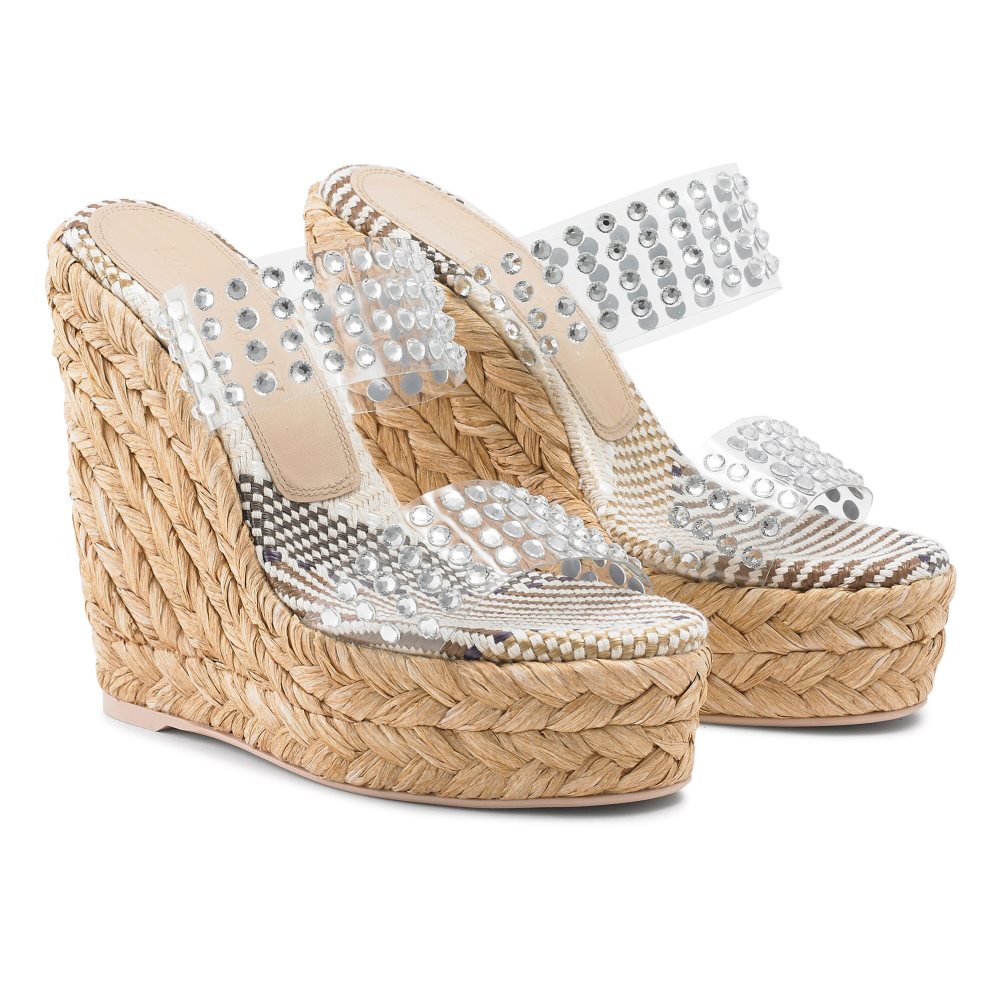 Női Russell And Bromley Iceberg Perspex Espadrille Éktalpú Cipő Titán | 280576OGM