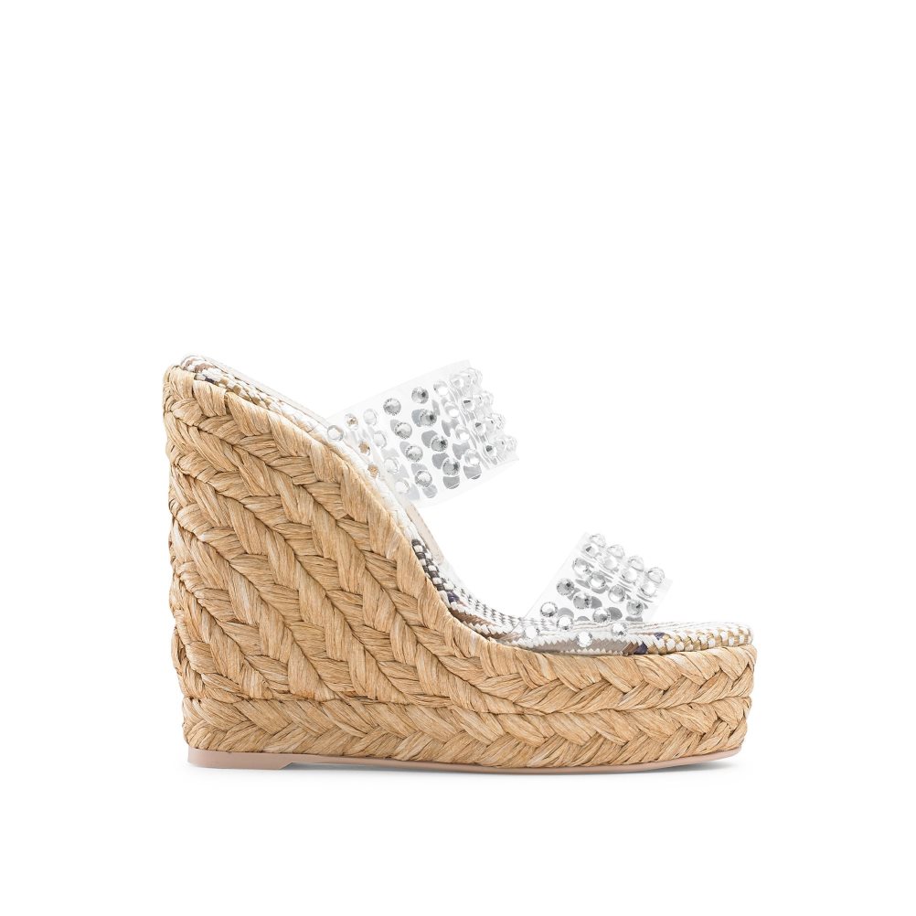 Női Russell And Bromley Iceberg Perspex Espadrille Éktalpú Cipő Titán | 280576OGM