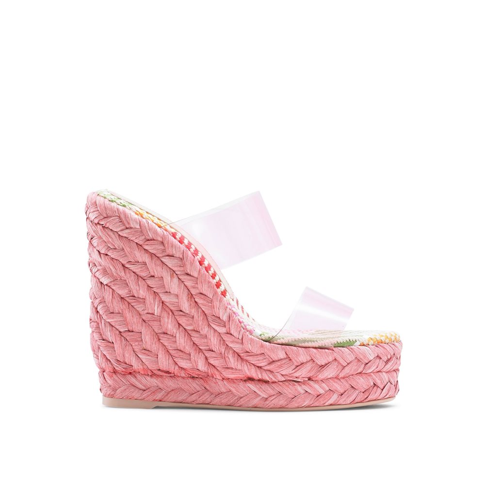 Női Russell And Bromley Iceberg Perspex Espadrille Éktalpú Cipő Rózsaszín | 916283RKE