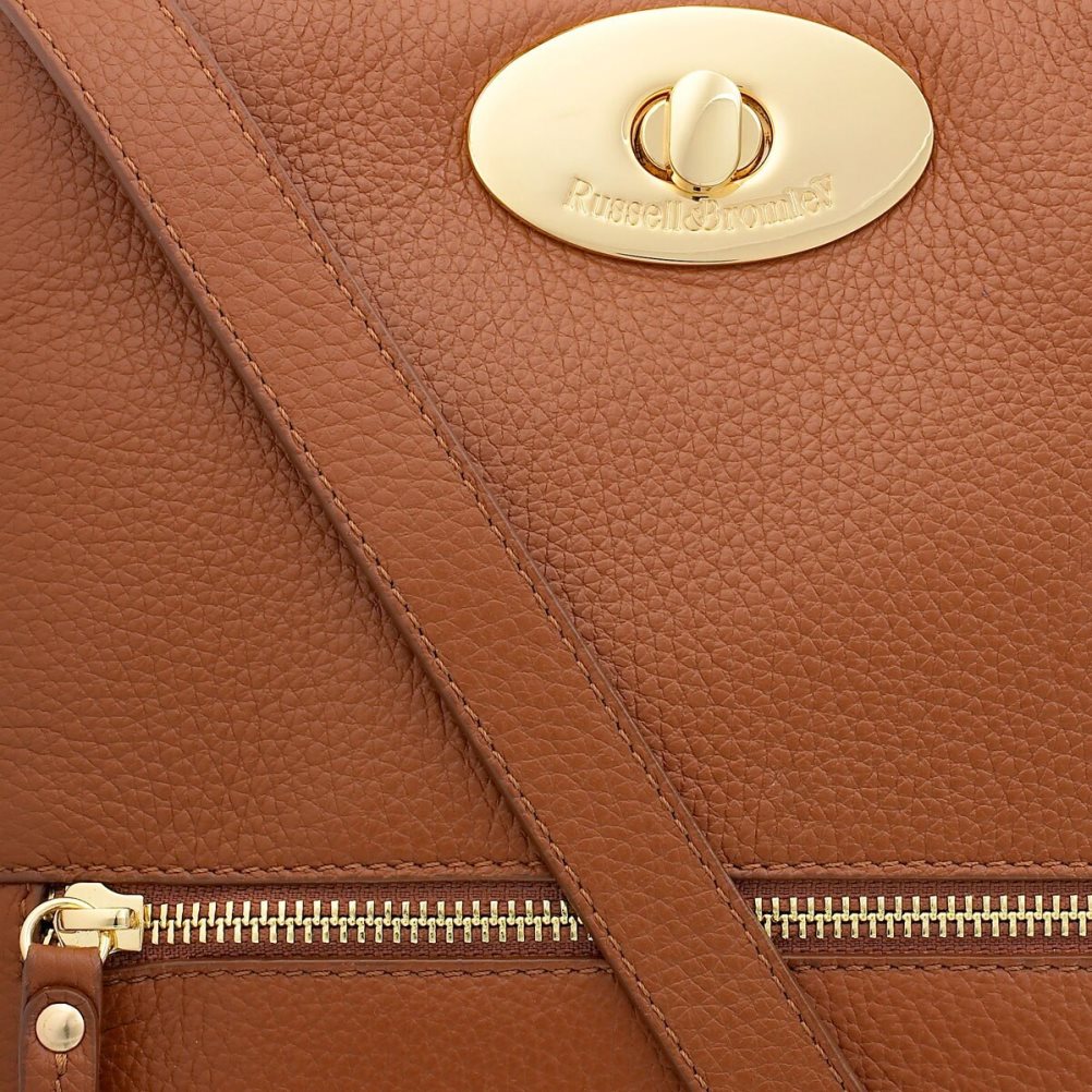 Női Russell And Bromley Lincoln Turnlock Crossbody Táska Barna | 694520VXT