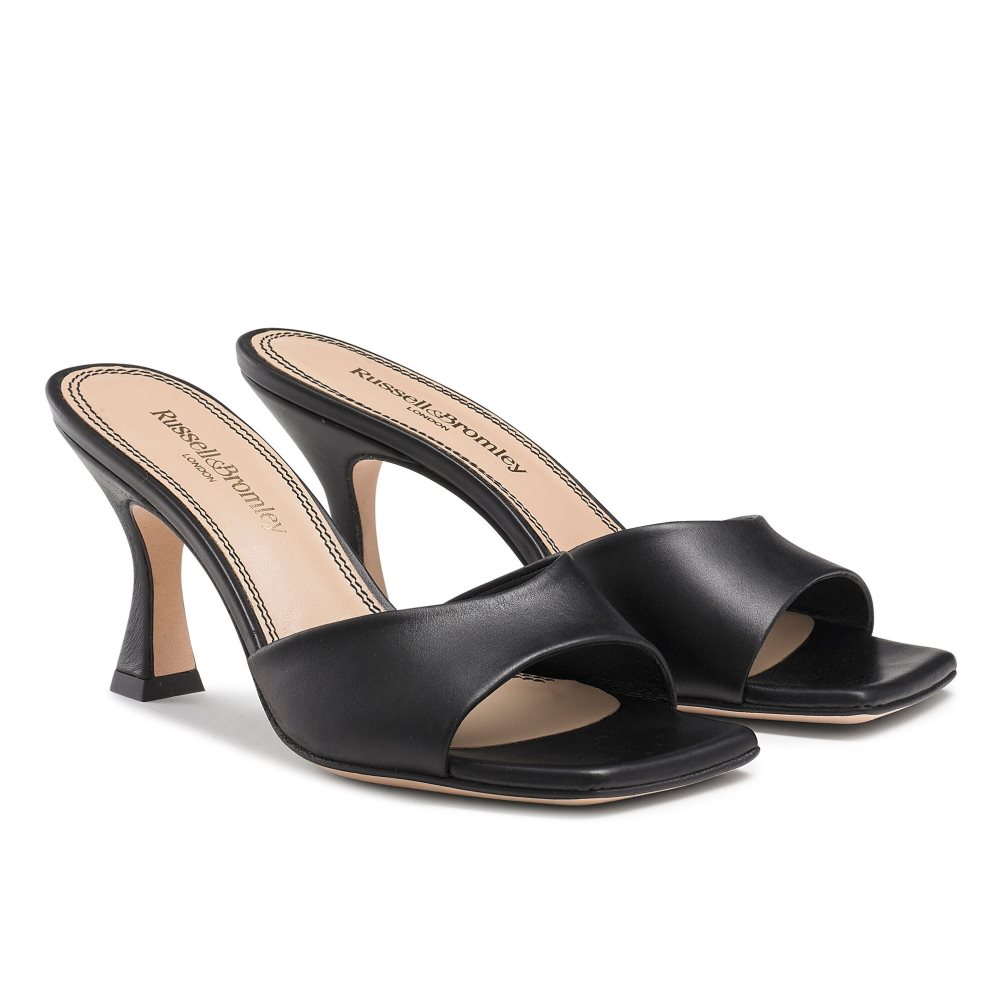 Női Russell And Bromley Mojito 90’s Sarkú Mule Cipő Fekete | 589613CWQ