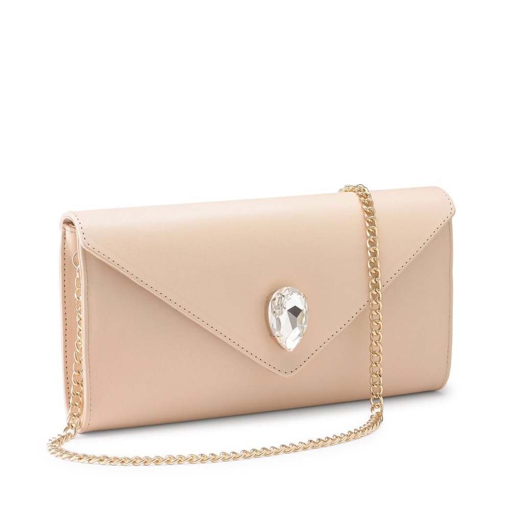 Női Russell And Bromley Olympia Gem Clutch Táska Bézs | 418526TGK