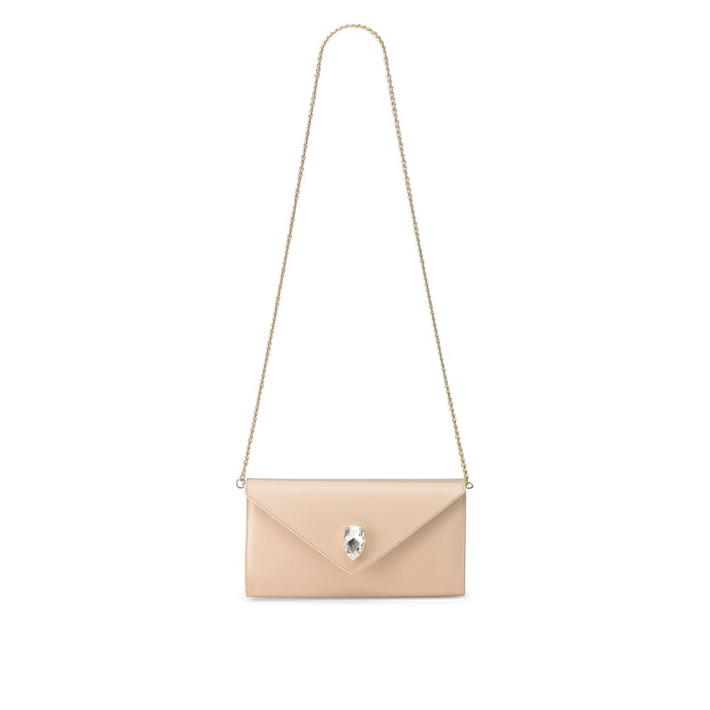 Női Russell And Bromley Olympia Gem Clutch Táska Bézs | 418526TGK