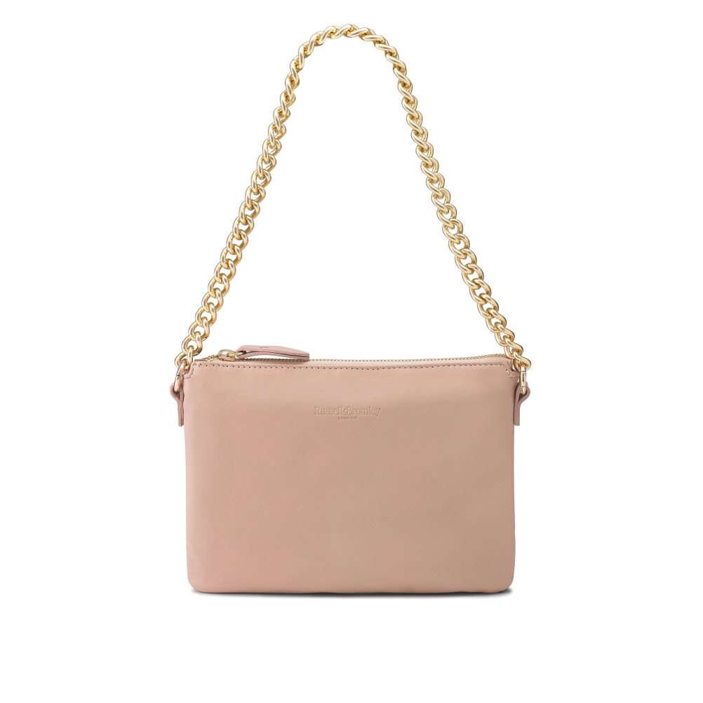 Női Russell And Bromley On Point Chain Zip Pouch Válltáskák Bézs | 023694CJY