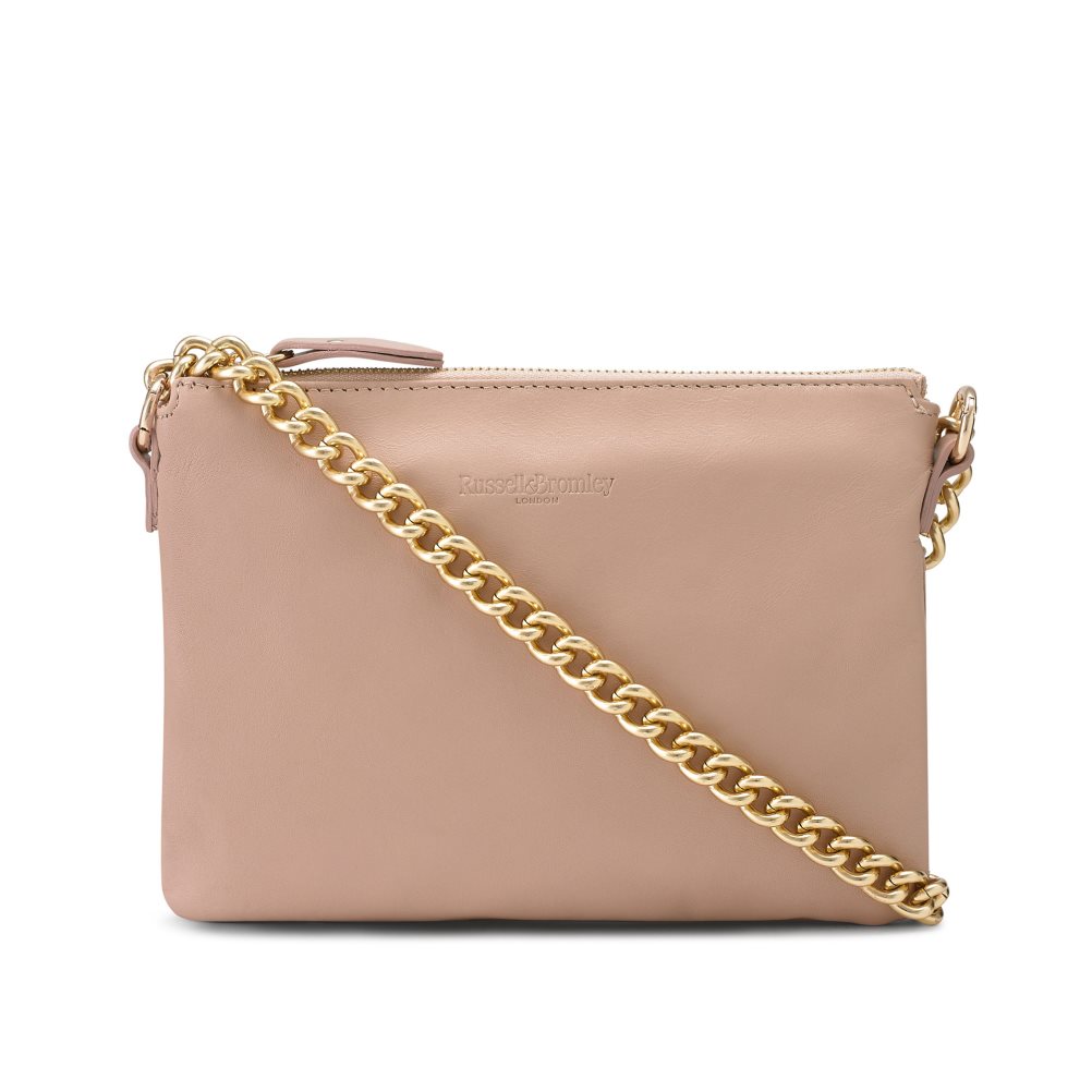 Női Russell And Bromley On Point Chain Zip Pouch Válltáskák Bézs | 023694CJY