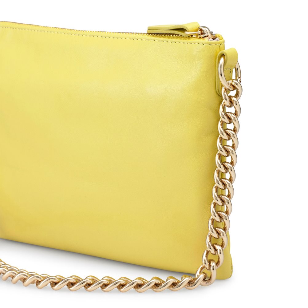 Női Russell And Bromley On Point Chain Zip Pouch Válltáskák Sárga | 306195VLS