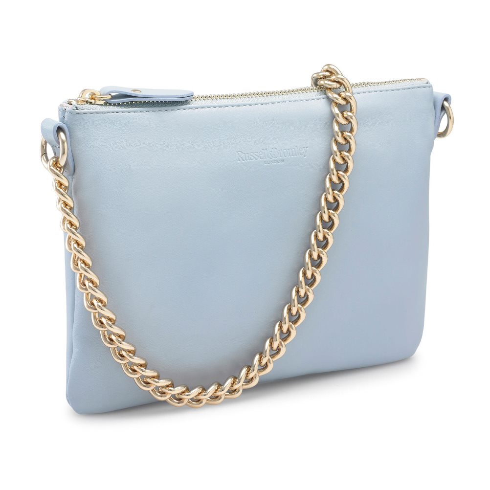 Női Russell And Bromley On Point Chain Zip Pouch Válltáskák Világos Kék | 625903ACT