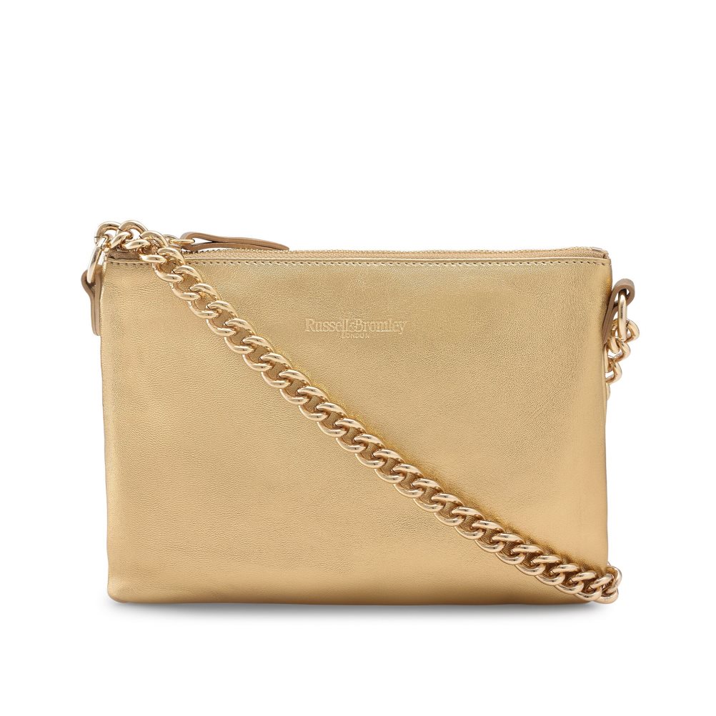 Női Russell And Bromley On Point Chain Zip Pouch Válltáskák Arany | 630852WZD