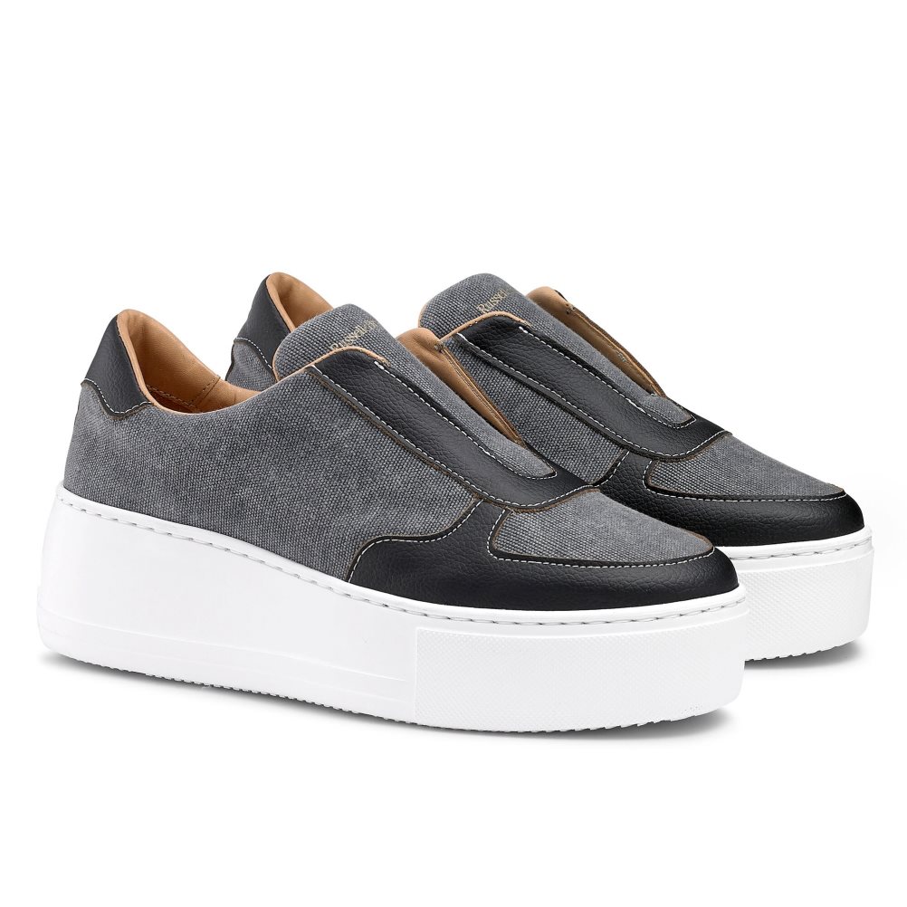 Női Russell And Bromley Park Ave Eco Flatform Platform Cipő Szürke | 094678TOX