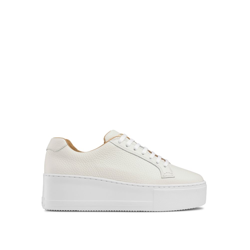 Női Russell And Bromley Park Life Csipke-up Flatform Platform Cipő Fehér | 610754WAD