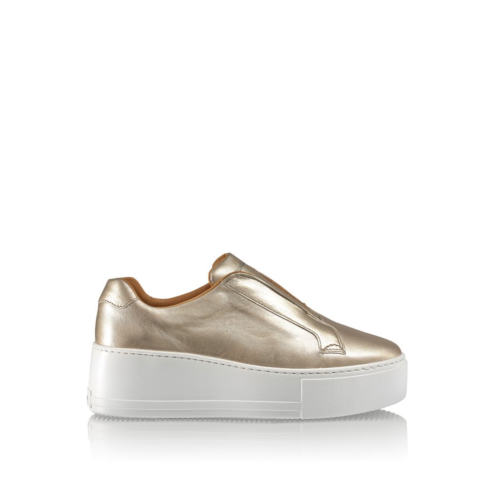 Női Russell And Bromley Park Up Flatform Laceless Platform Cipő Arany | 290584JLR