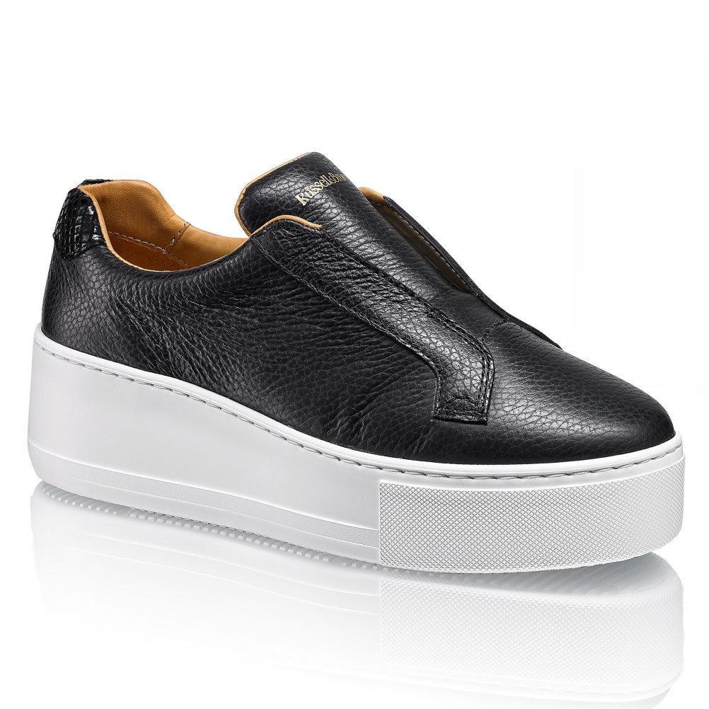 Női Russell And Bromley Park Up Flatform Laceless Platform Cipő Fekete | 450386JTQ