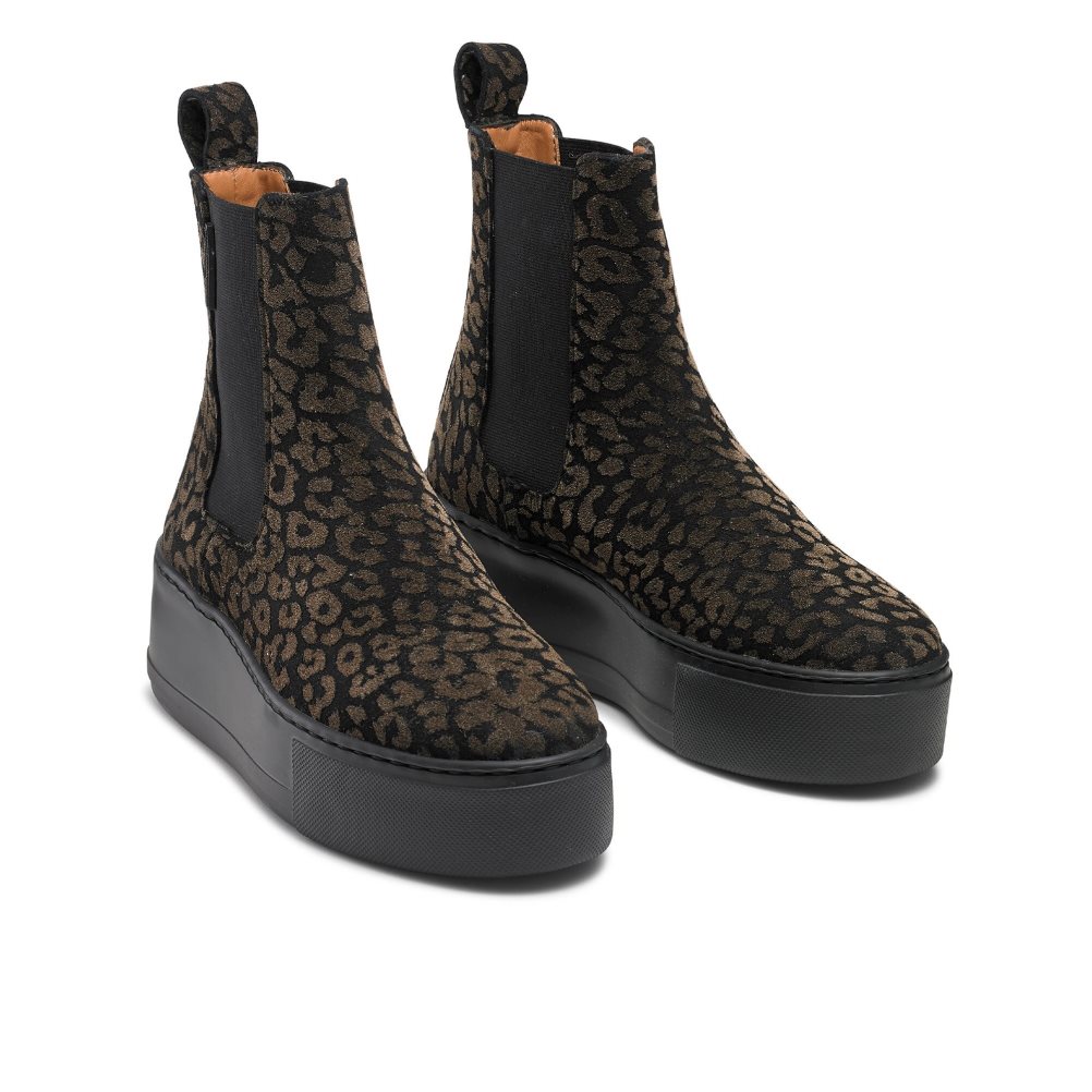 Női Russell And Bromley Park Way Chelsea Csizma Leopárd | 491278YOC