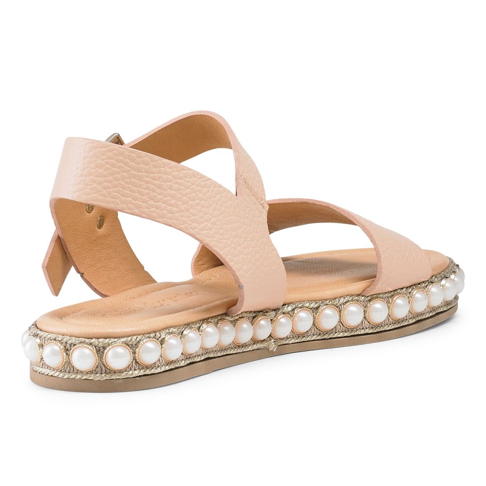 Női Russell And Bromley Pearljam Pearl Two Part Lapos Szandál Rózsaszín | 205617XYF