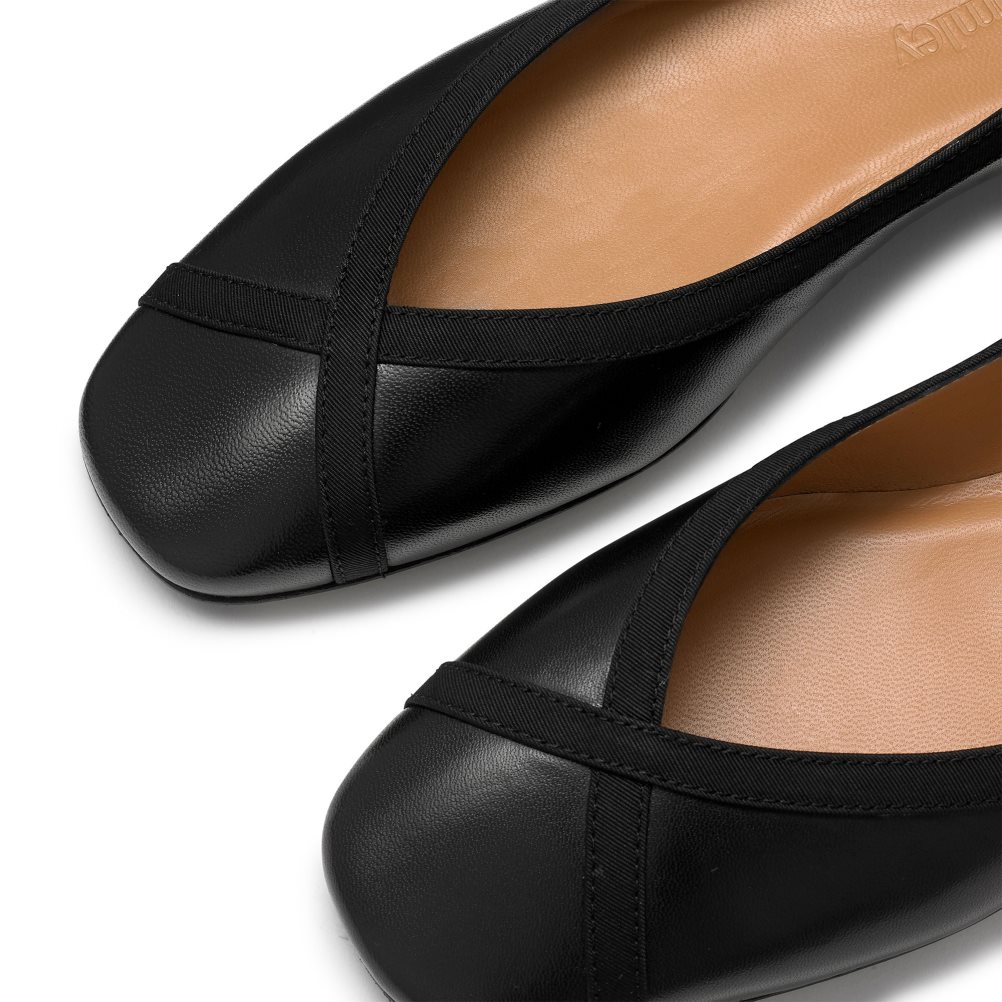 Női Russell And Bromley Pirouette Ankle Tie Balerina Cipő Fekete | 357091CNQ