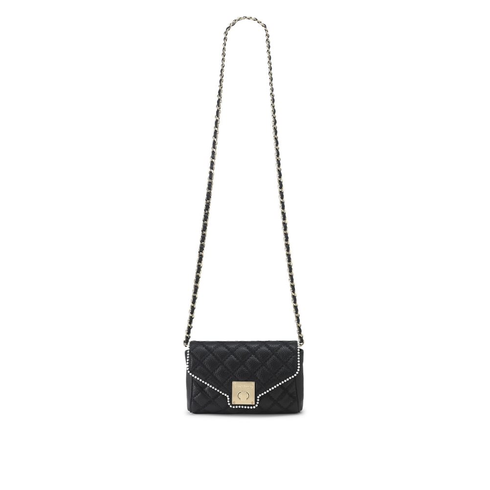 Női Russell And Bromley Promenade Pearl Trim Crossbody Táska Fekete | 051726PCI