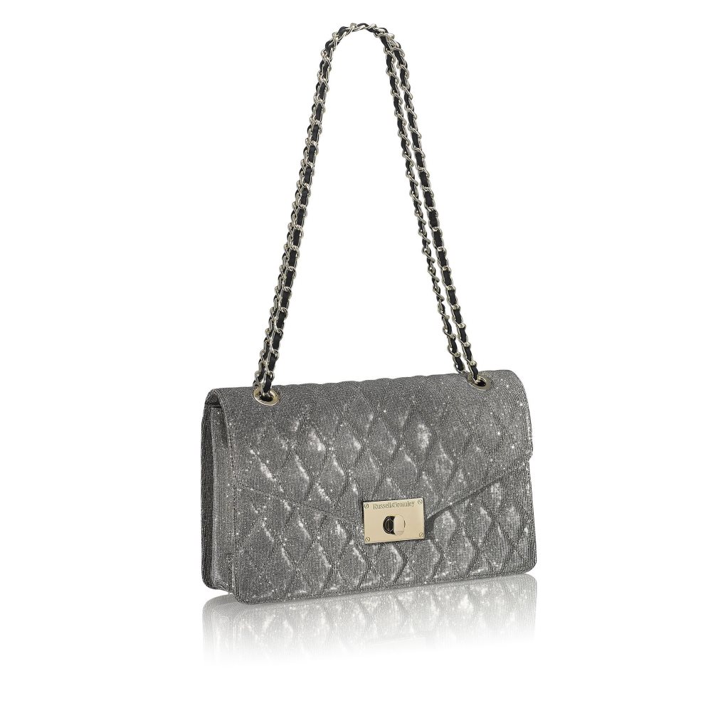 Női Russell And Bromley Quiltchain Large Chain Válltáskák Szürke | 579614SXR