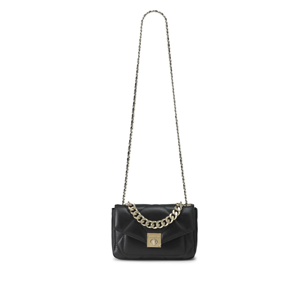 Női Russell And Bromley Quiltpuff Midi Mini Táska Fekete | 571904ZWJ