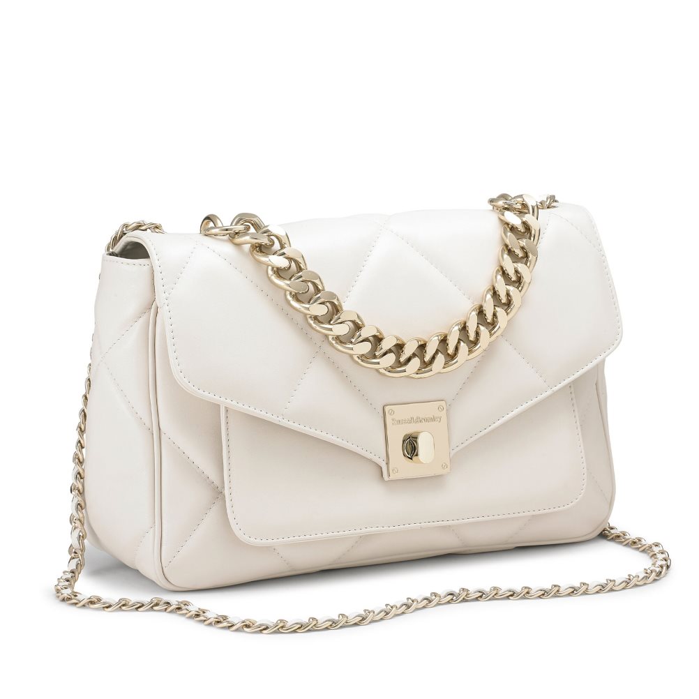 Női Russell And Bromley Quiltpuff Soft Quilted Crossbody Táska Fehér | 173269HOK