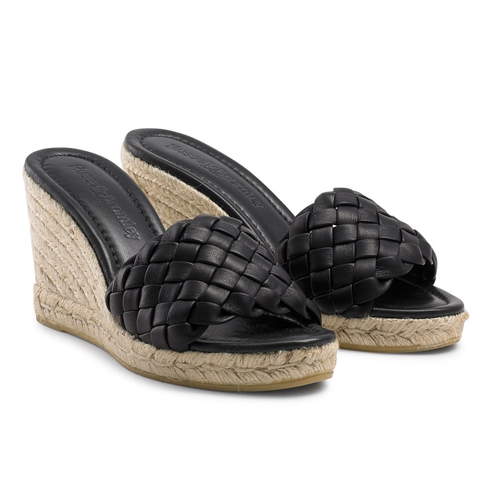 Női Russell And Bromley Rhapsody Plaited Espadrille Éktalpú Cipő Fekete | 783149NMK