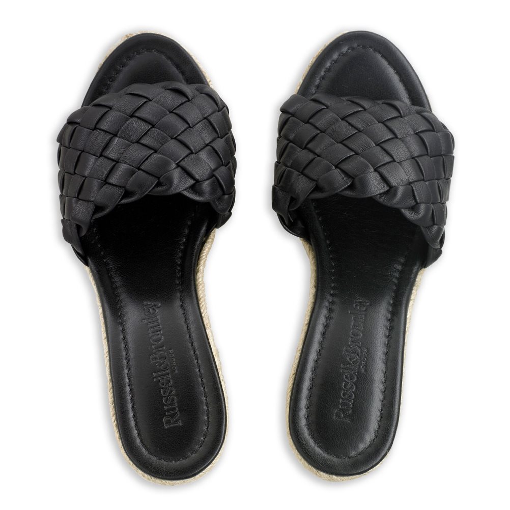 Női Russell And Bromley Rhapsody Plaited Espadrille Éktalpú Cipő Fekete | 783149NMK