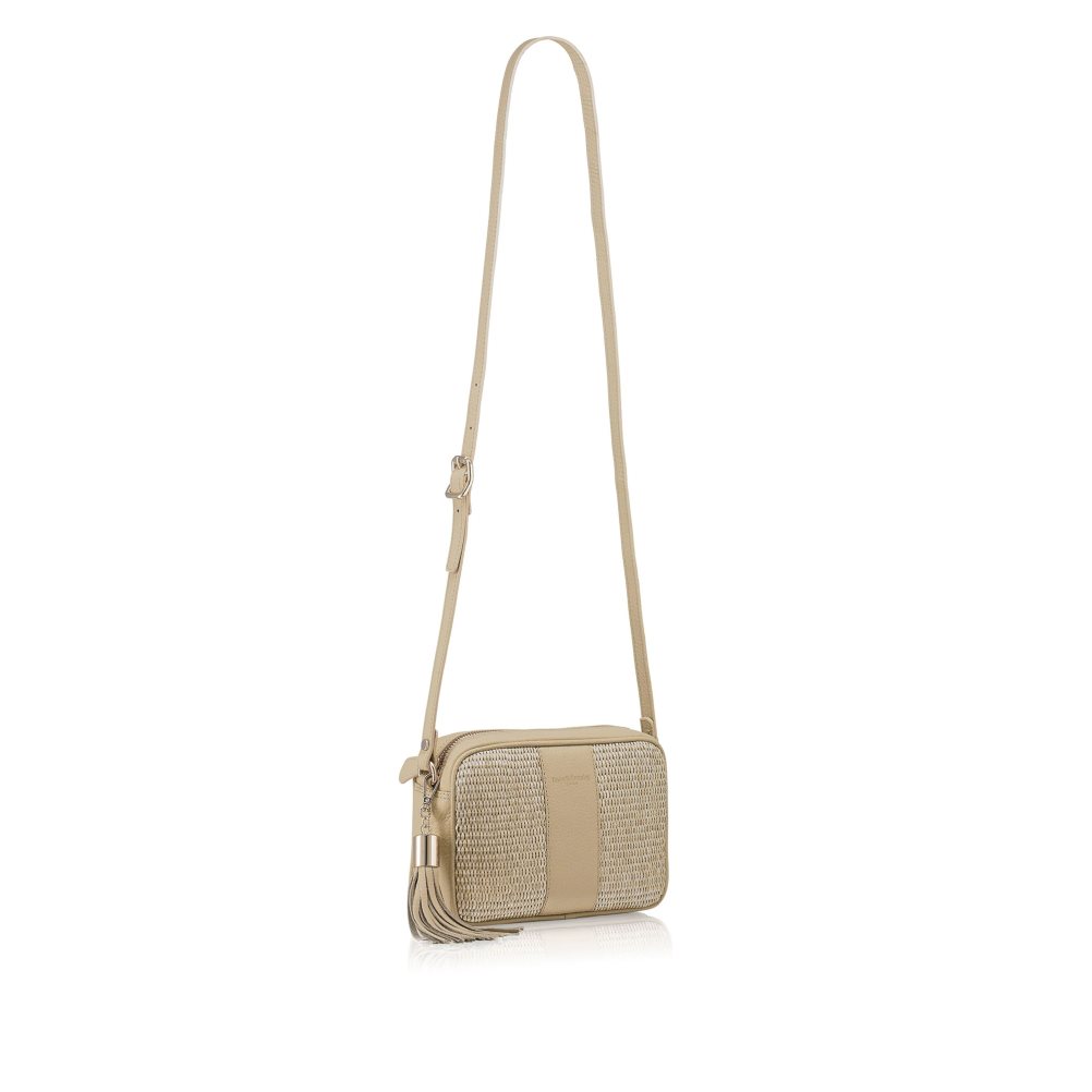 Női Russell And Bromley Rowan Camera Crossbody Táska Bézs | 659371ZGQ