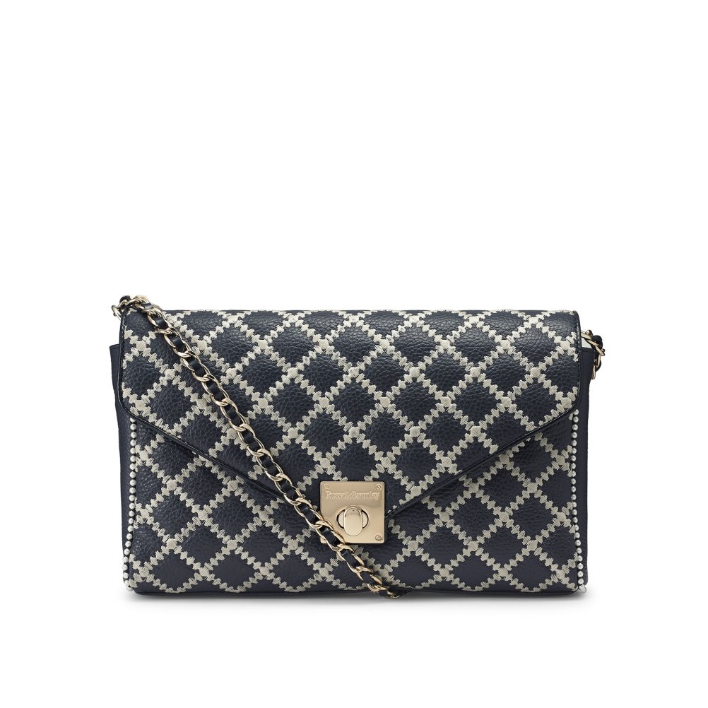 Női Russell And Bromley Seawalk Large Chain Crossbody Táska Sötétkék | 439872GSQ