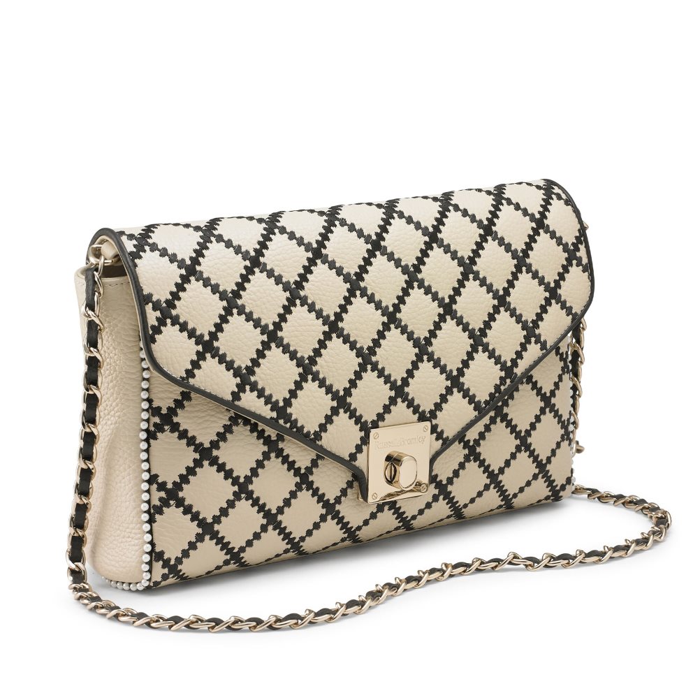 Női Russell And Bromley Seawalk Large Chain Crossbody Táska Bézs | 804293GTI