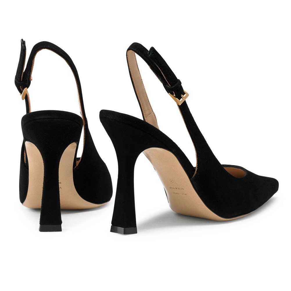 Női Russell And Bromley Slingback Point Körömcipő Fekete | 152987WJE