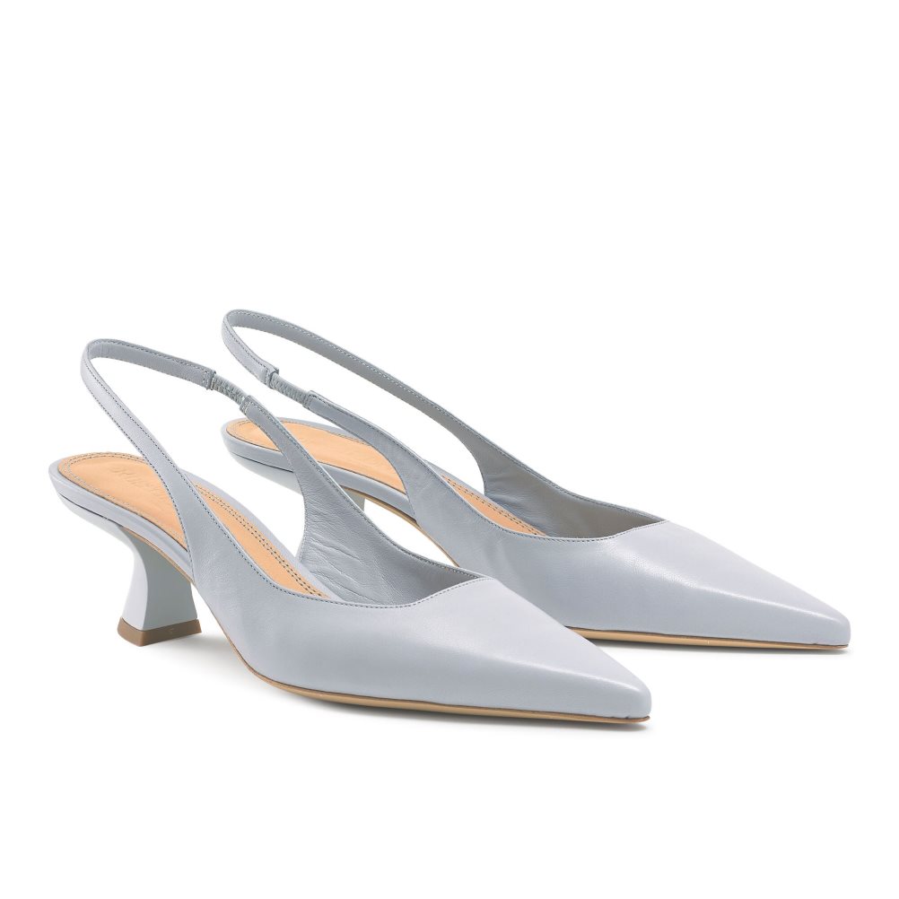 Női Russell And Bromley Slingback Point Körömcipő Világos Kék | 597204MCV