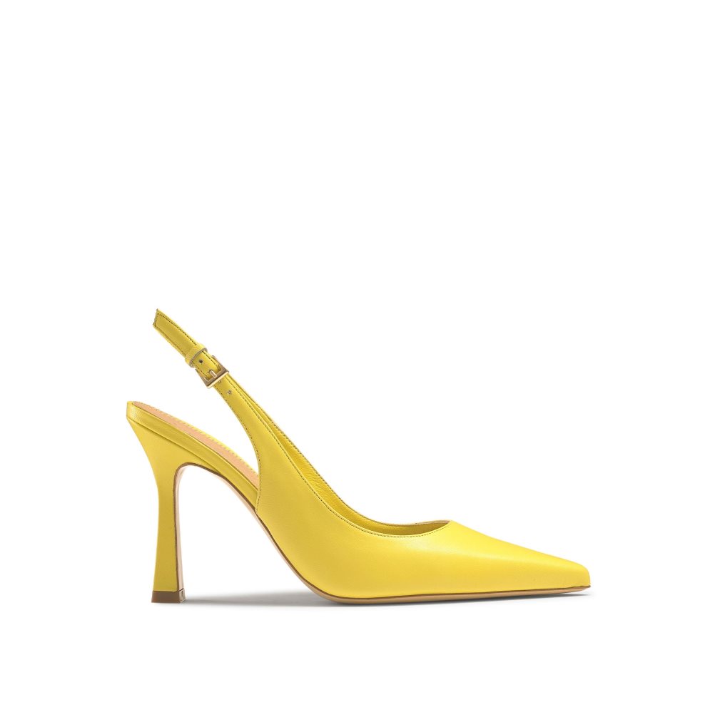 Női Russell And Bromley Slingback Point Körömcipő Sárga | 638179UYO