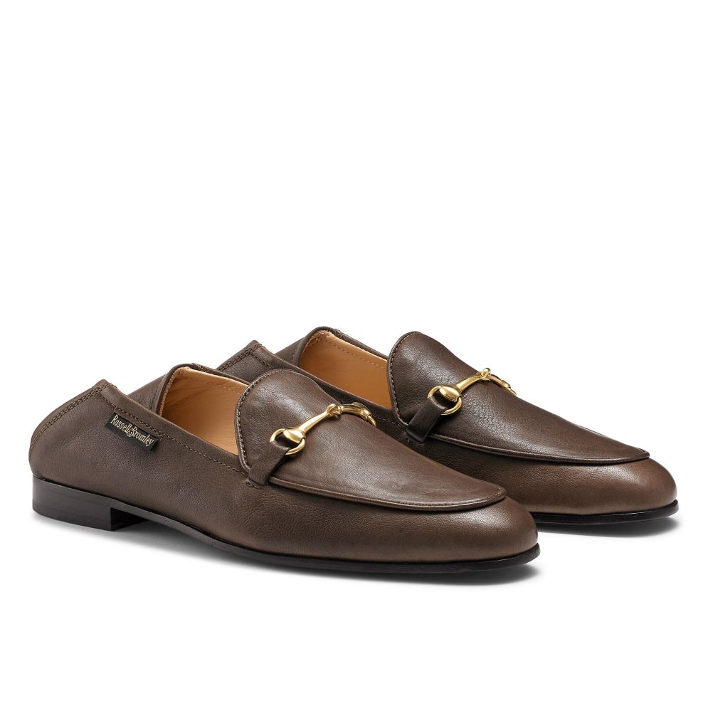 Női Russell And Bromley Snaffle Loafer Cipő Sötétbarna | 628041ZPR