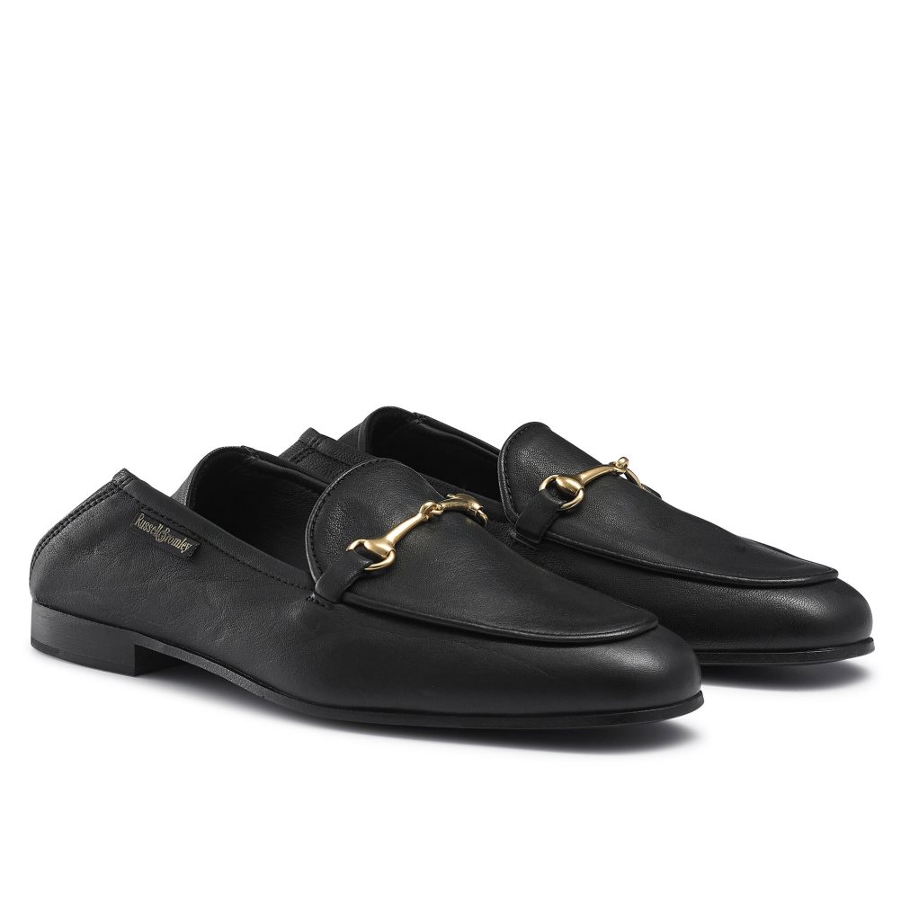 Női Russell And Bromley Snaffle Loafer Cipő Fekete | 827419WGP