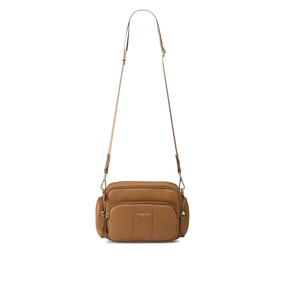 Női Russell And Bromley Snapshot Multi-pocket Crossbody Táska Barna | 349508PJF