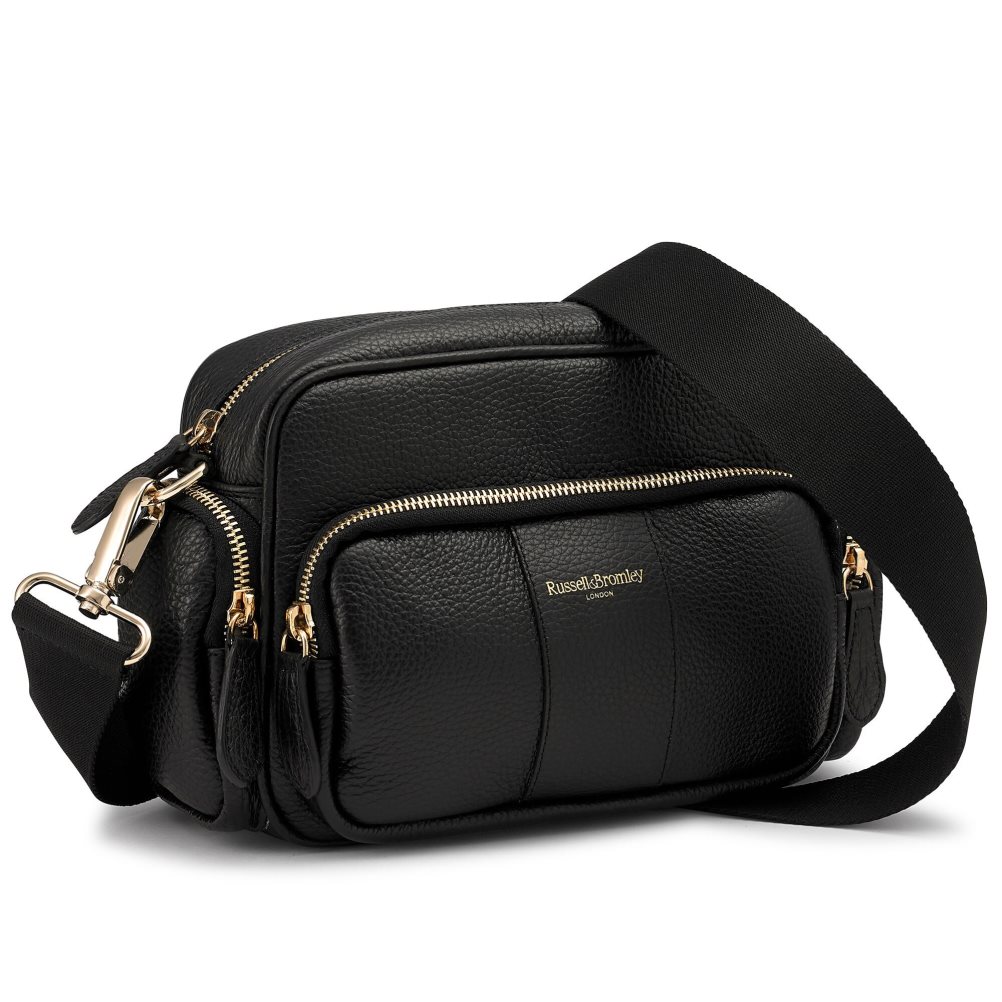 Női Russell And Bromley Snapshot Multi-pocket Crossbody Táska Fekete | 859172QRS