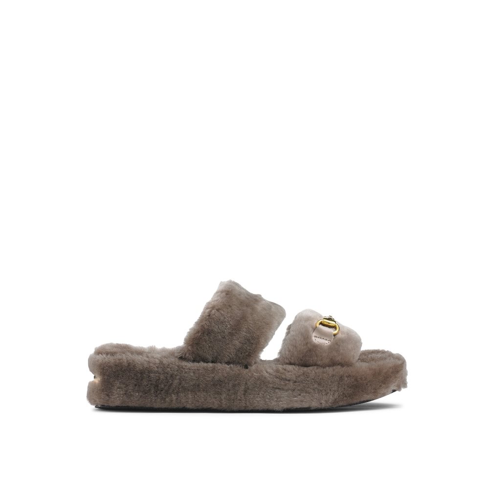 Női Russell And Bromley Snuggle Open Papucs Barna | 328164LZV