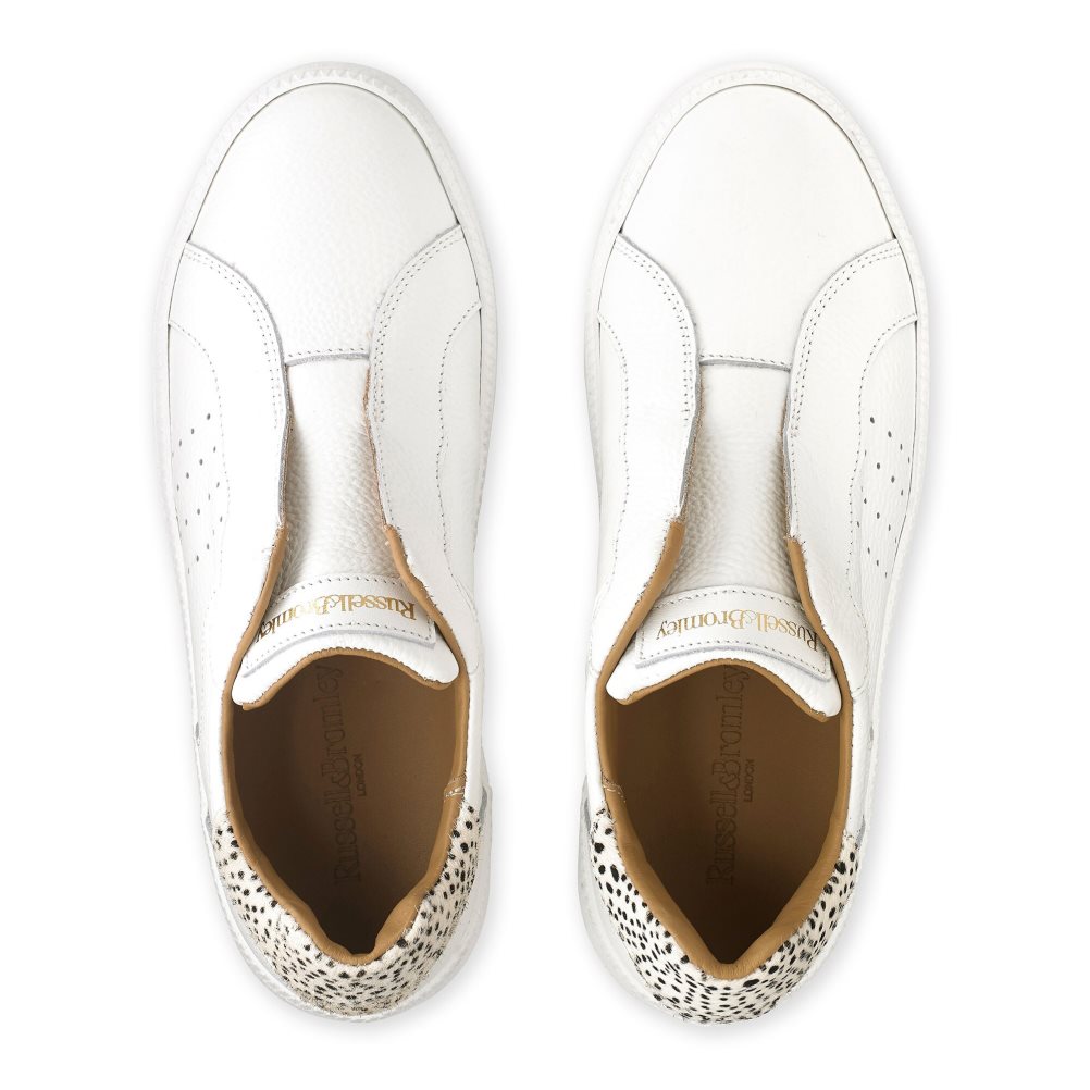 Női Russell And Bromley Sotto Laceless Tornacipő Fehér | 723409SFE