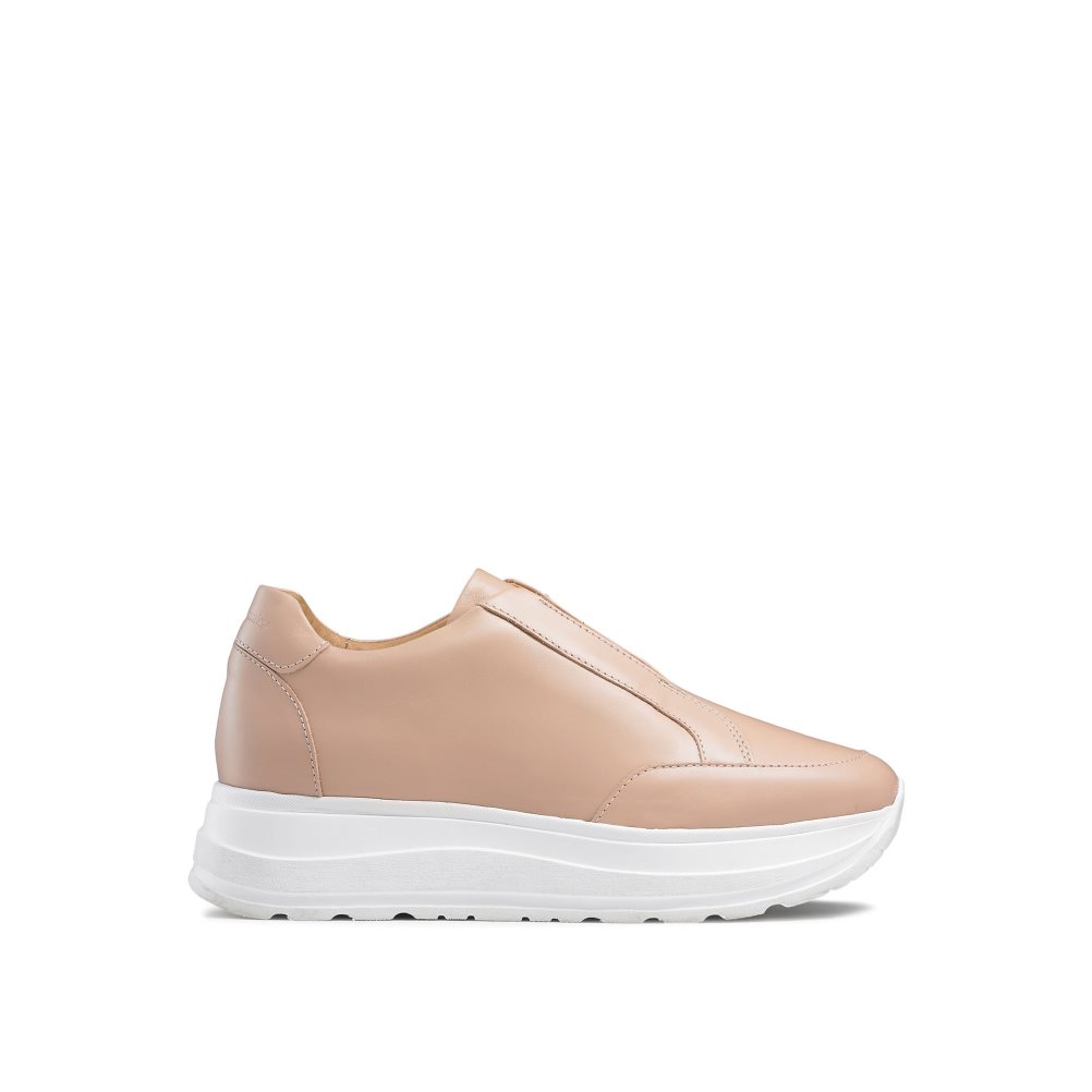 Női Russell And Bromley Speed Up Laceless Runner Tornacipő Világos Barna | 461075RFY