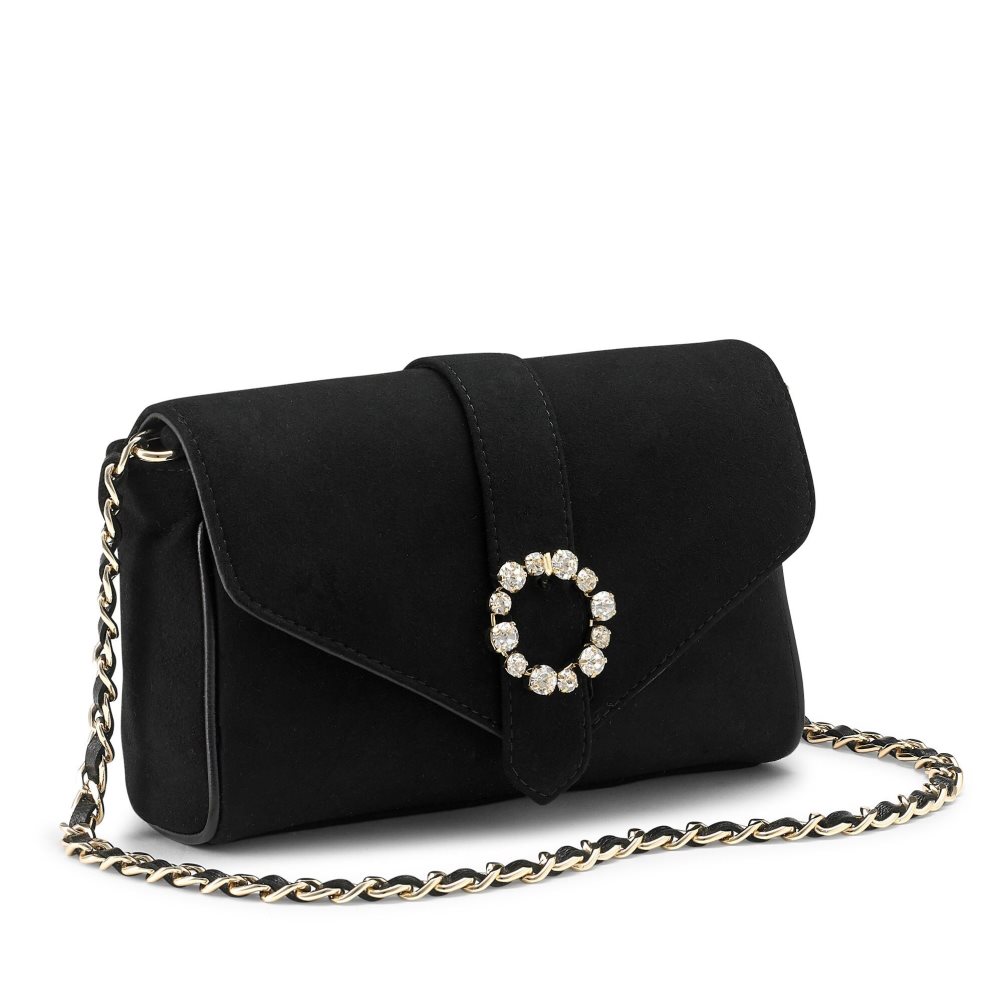 Női Russell And Bromley Strictly Jewel Csatos Chain Crossbody Táska Fekete | 487921JGX