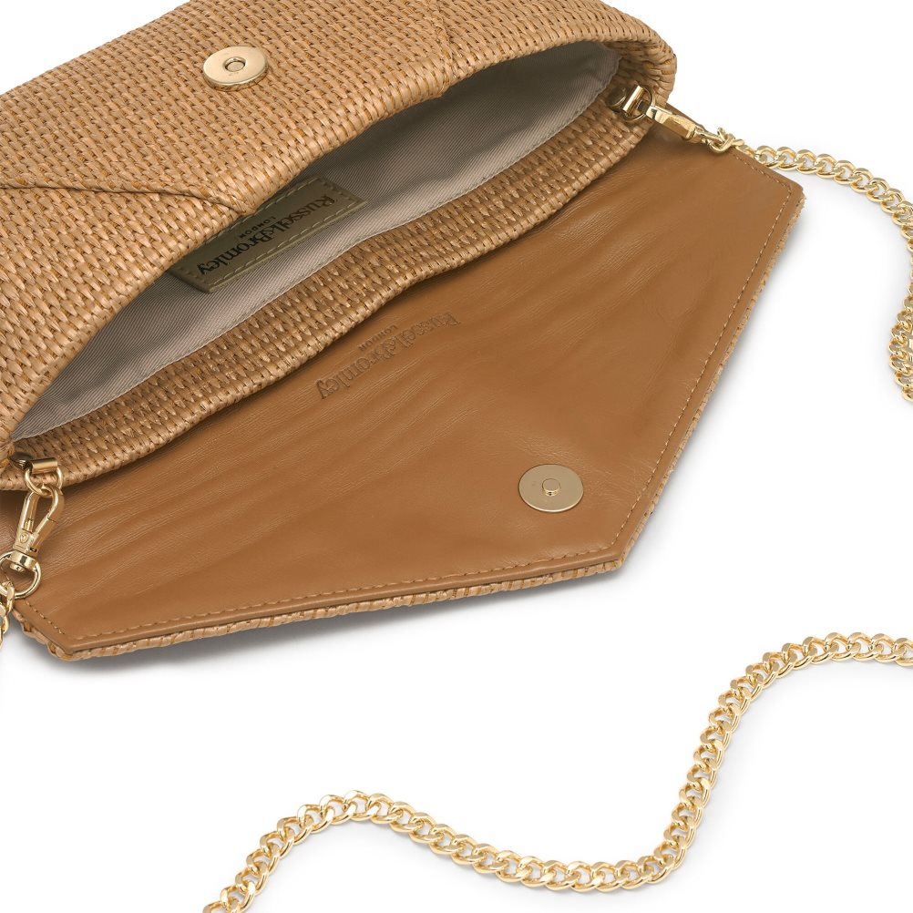 Női Russell And Bromley Topform Envelope Clutch Táska Khaki | 432708XJP