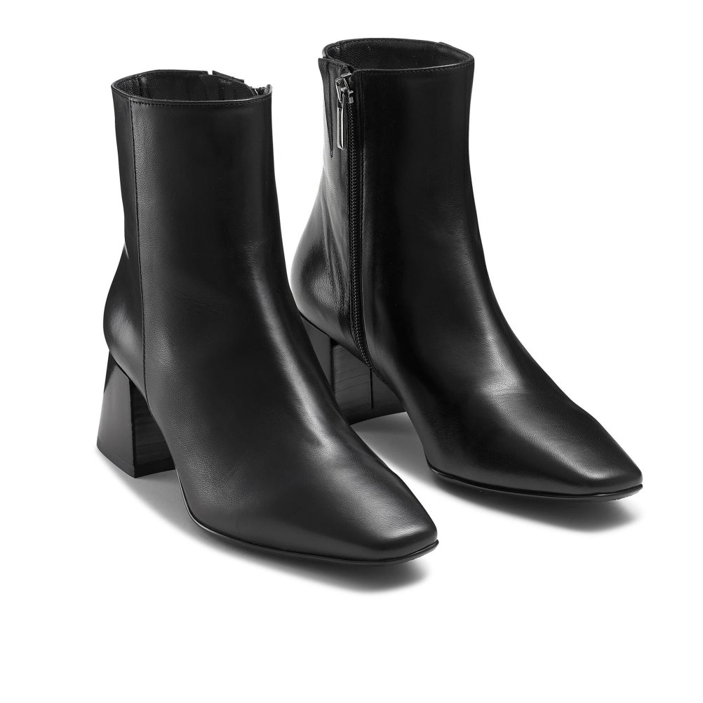 Női Russell And Bromley Twofaced Block Magassarkú Csizma Fekete | 681047QFX