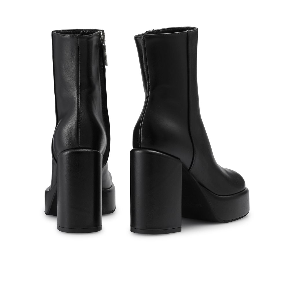 Női Russell And Bromley Webster Round Toe Bokacsizma Fekete | 083692NUG