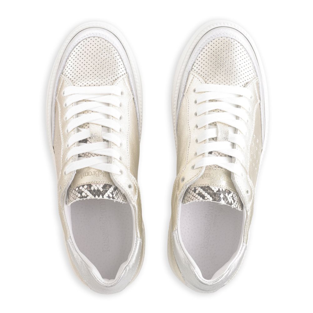 Női Russell And Bromley Whisper Low Top Tornacipő Arany | 056147IUV